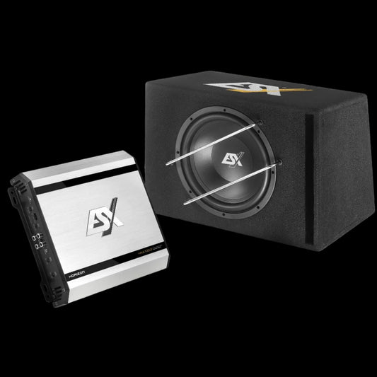 HXP200 ESX BassPack composto da Subwoofer 12" Amplificatore 2 canali + Kit cavi