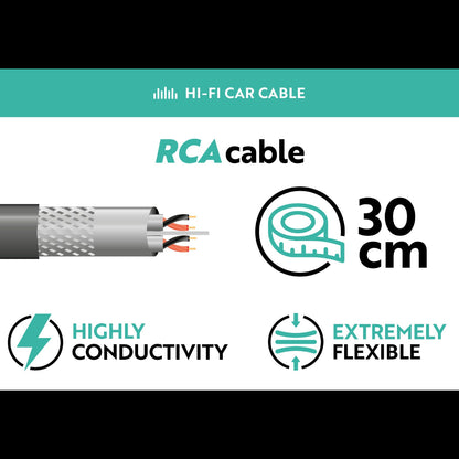 Phonocar 06028 Coppia Sdoppiatore RCA doppia schermatura 2 Maschi-1 Femmina