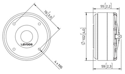 La Voce DF10.17 Moteur à compression ferrite 1" Puissance 60/120 W La Voce
