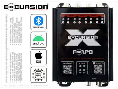 EXCURSION PXAP8 DSP 8 canali con Streaming e App BT Integrato