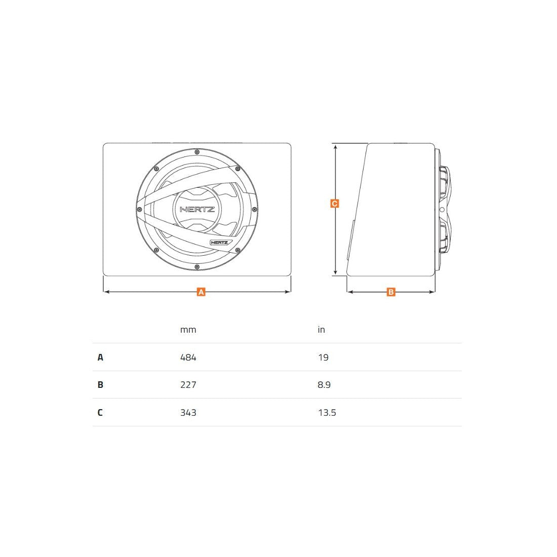 HERTZ DBX 30.3 SUBWOOFER IN CASSA 300mm 1000W 4 ohm