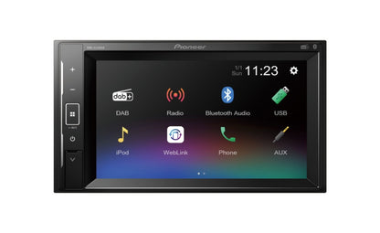 Pioneer DMH-A240DAB autoradio 2Din con DAB+, Bluetooth, USB e Youtube via WebLink