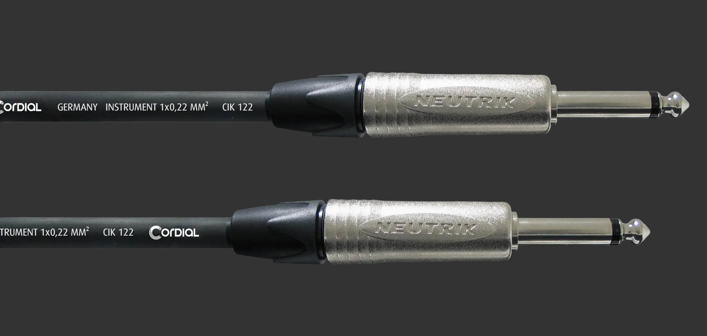 CORDIALI CXI-3 PP  jack TS da 1/4" Neutrik in nichel 3 metri