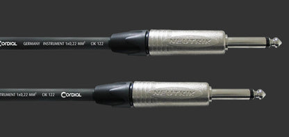 CORDIALI CXI-3 PP  jack TS da 1/4" Neutrik in nichel 3 metri